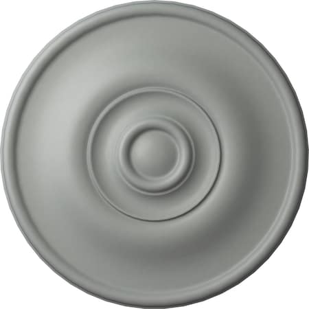 Ekena Millwork Jefferson Ceiling Medallion (Fits Canopies up to 2 7/8"), 11 3/4"OD x 3/8"P, Primed White CM12JE